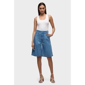 NEW HUDSON clean front pleated bermuda short in elm